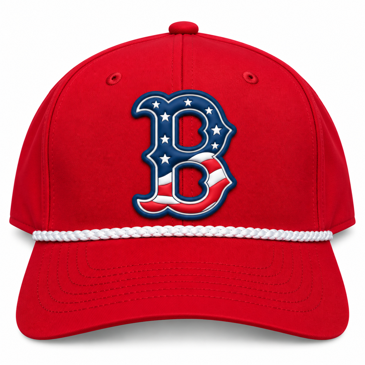 Buchanan “B” USA Edition Rope Snapback (Red/White)