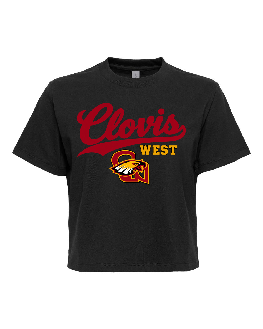Women's Clovis West Boxy Crop Top Shirt *Classic Script*