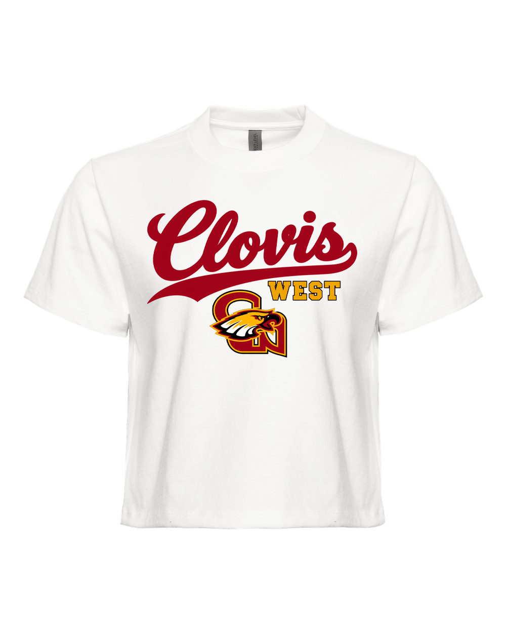 Women's Clovis West Boxy Crop Top Shirt *Classic Script*